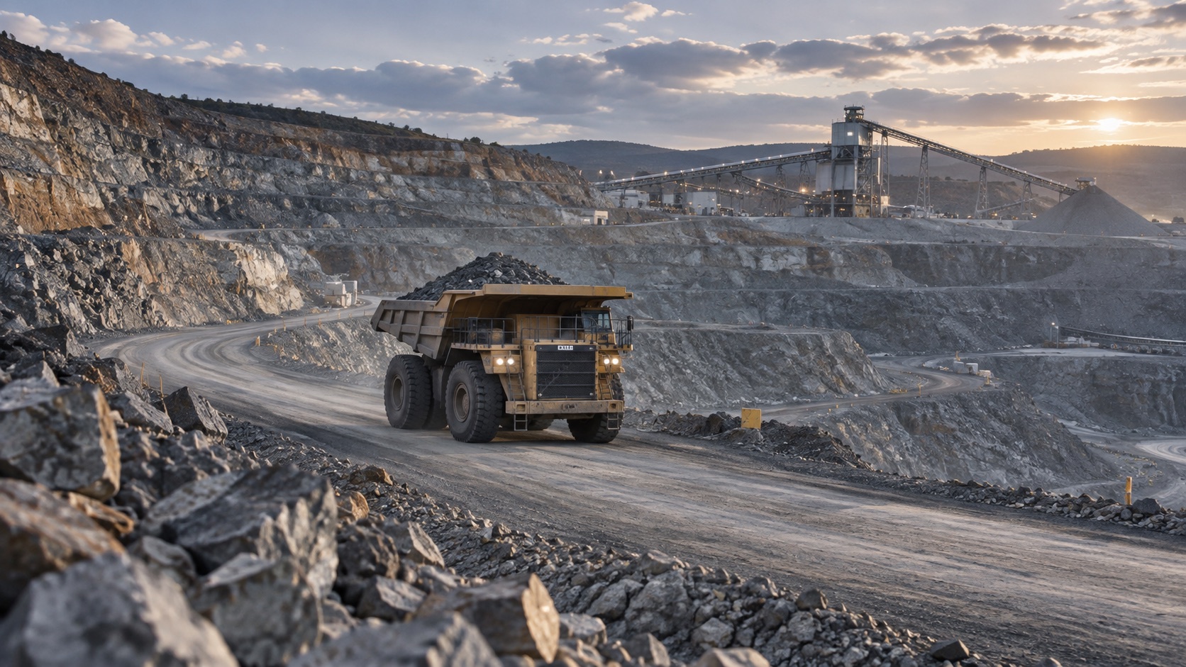 Mining — AI-generated illustrative industrial scene