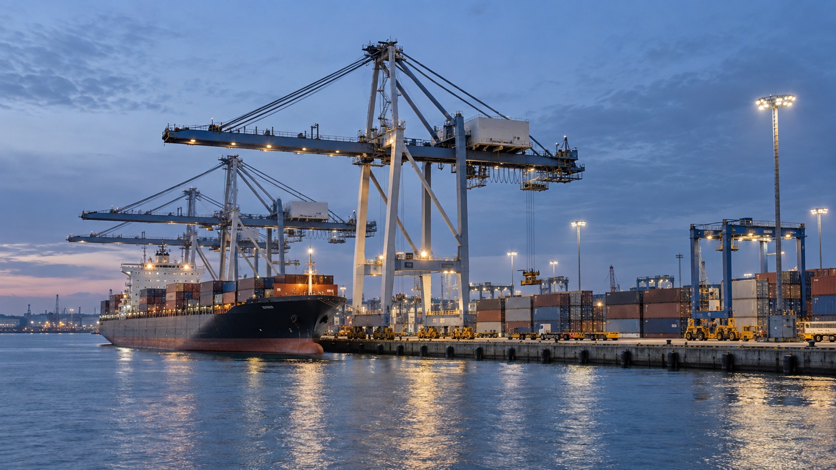 Ports & Marine — AI-generated illustrative industrial scene