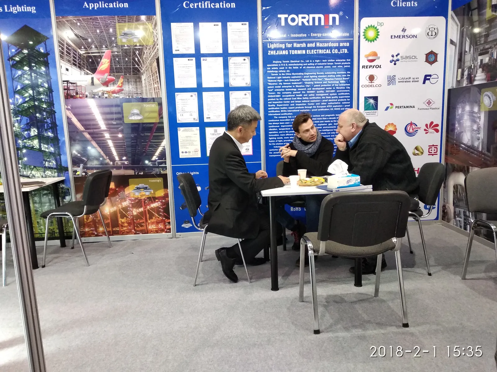 TORMIN exhibition display — Poland Light 2018, Poland.