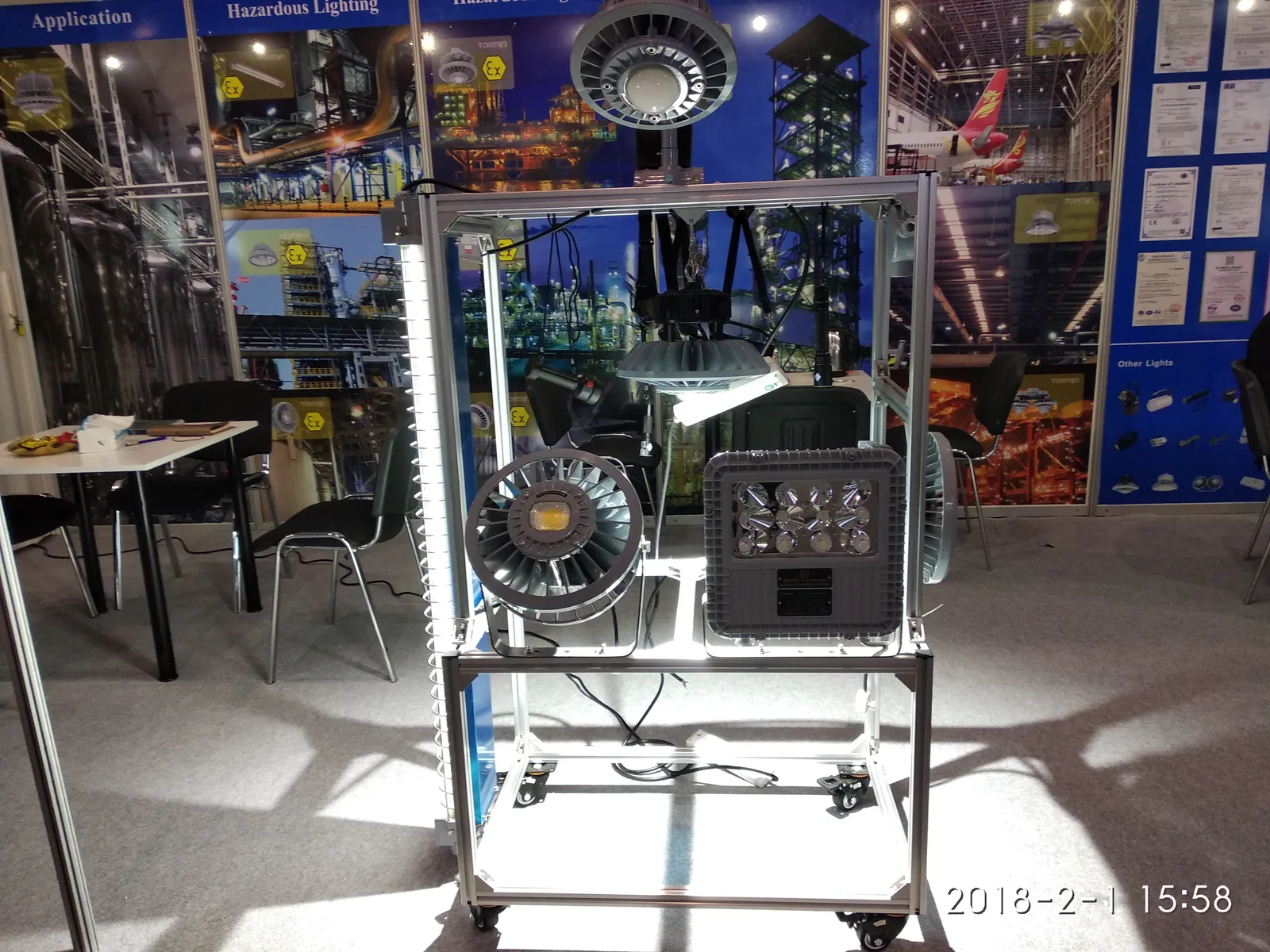 TORMIN exhibition display — Poland Light 2018, Poland.