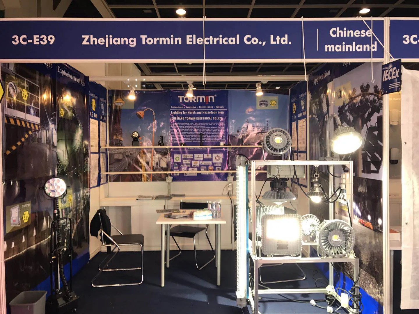 TORMIN exhibition display — Hong Kong Spring Lighting Fair 2018, Hong Kong, China.