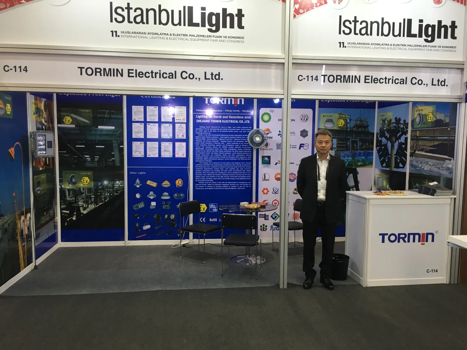 TORMIN exhibition display — IstanbulLight 2018, Istanbul, Türkiye.