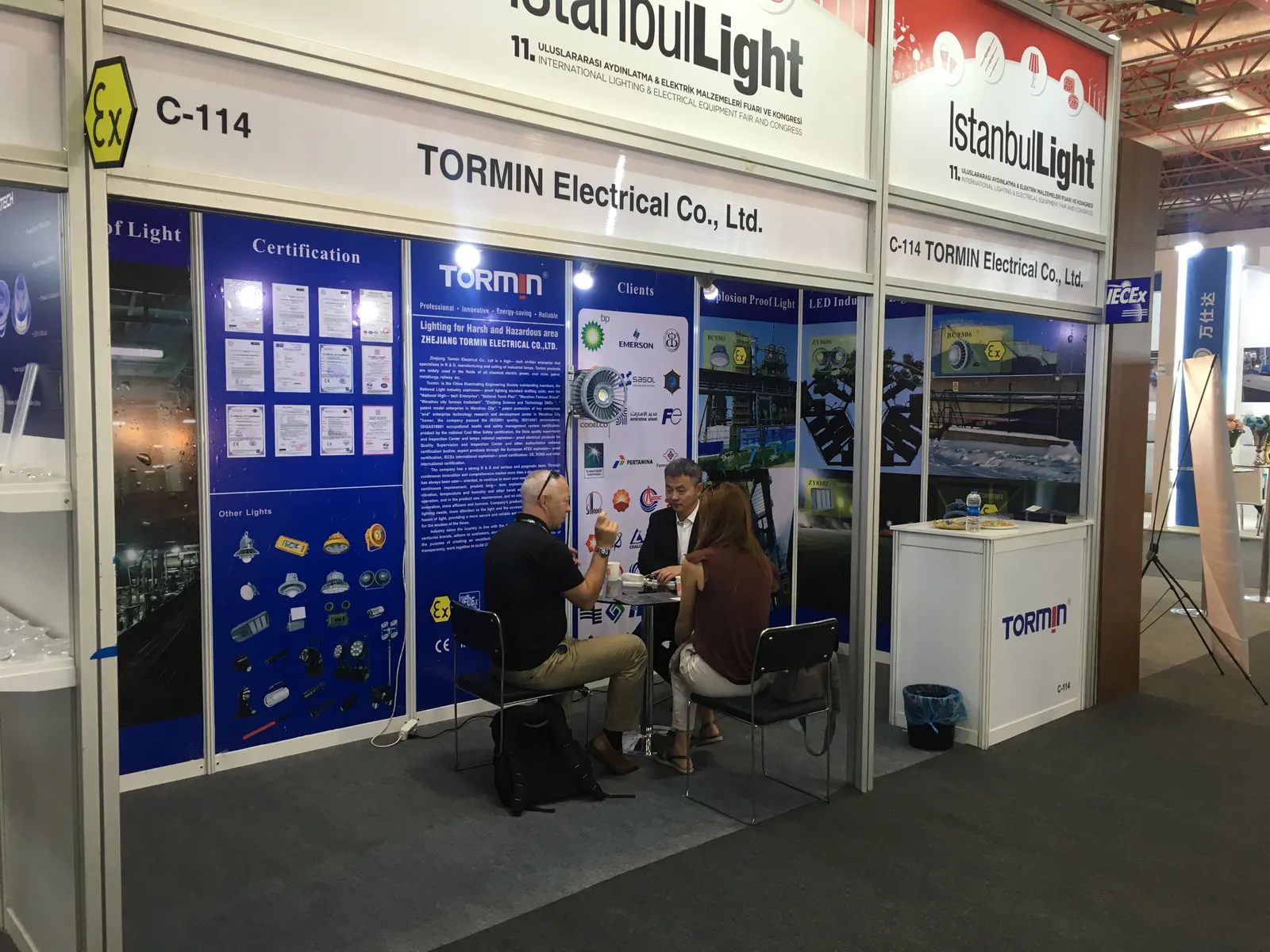 TORMIN exhibition display — IstanbulLight 2018, Istanbul, Türkiye.