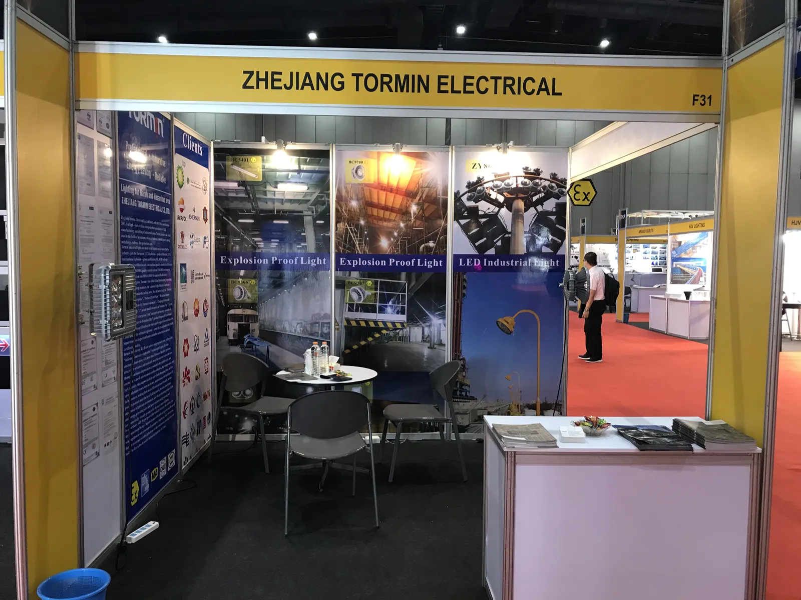 TORMIN exhibition display — Thailand Lighting Fair 2018, Bangkok, Thailand.