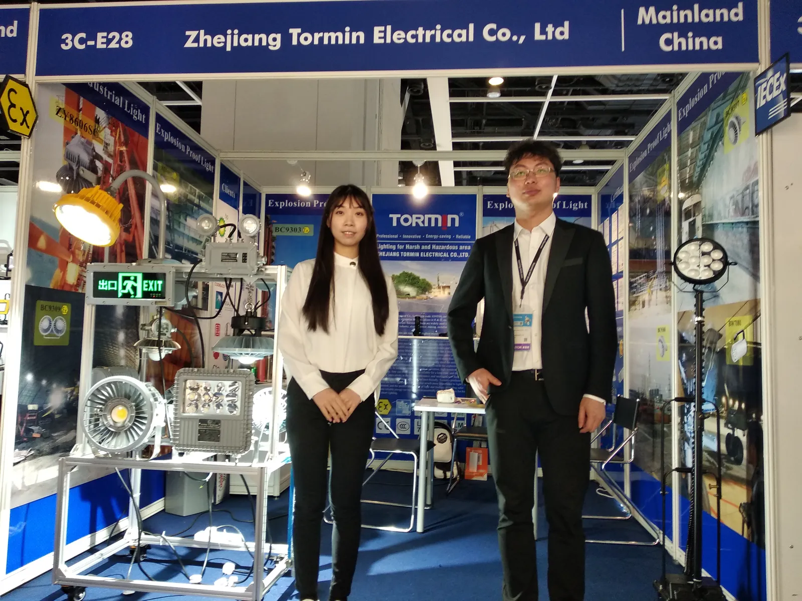 TORMIN exhibition display — Hong Kong Spring Lighting Fair 2019, Hong Kong, China.