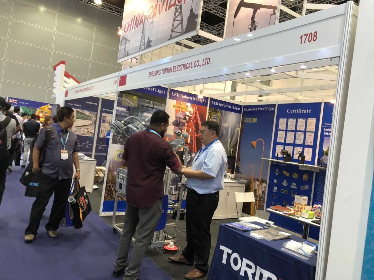 TORMIN exhibition display — OGA 2019, Kuala Lumpur, Malaysia.