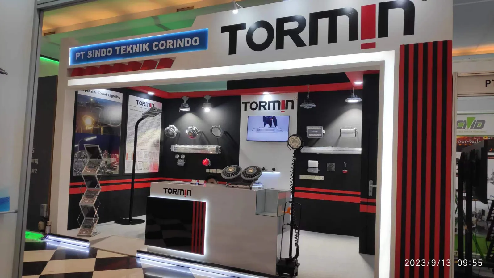 TORMIN exhibition display — Indonesia Exhibition 2023, Jakarta, Indonesia.