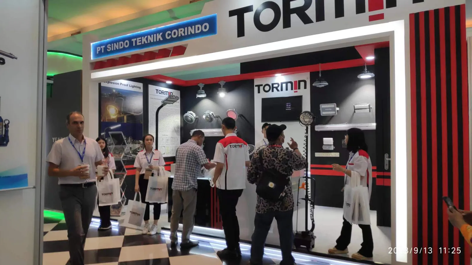 TORMIN exhibition display — Indonesia Exhibition 2023, Jakarta, Indonesia.