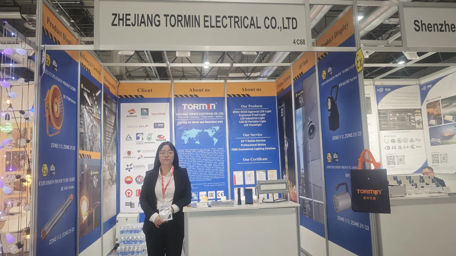 TORMIN exhibition display — Matelec 2024, Madrid, Spain.