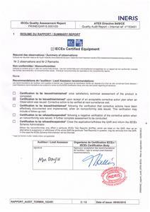 QAR system certification  — company archive document