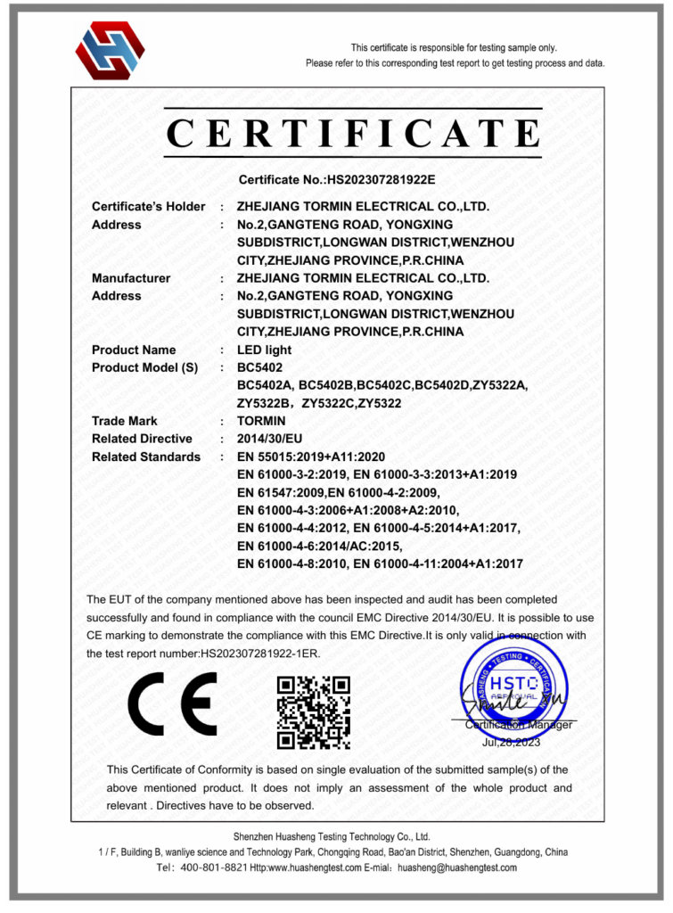 BC5402 / ZY5322 — CE EMC — HS202307281922E — first-page preview; open the complete PDF for all pages.