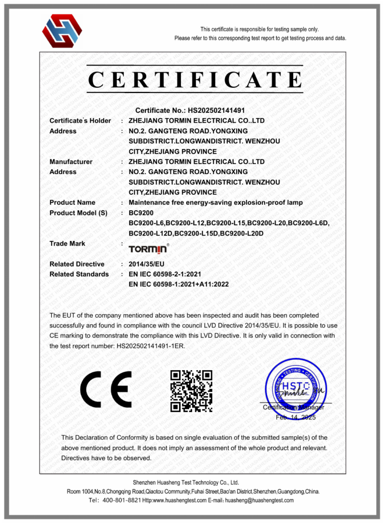 BC9200 — CE LVD — HS202502141491 — first-page preview; open the complete PDF for all pages.