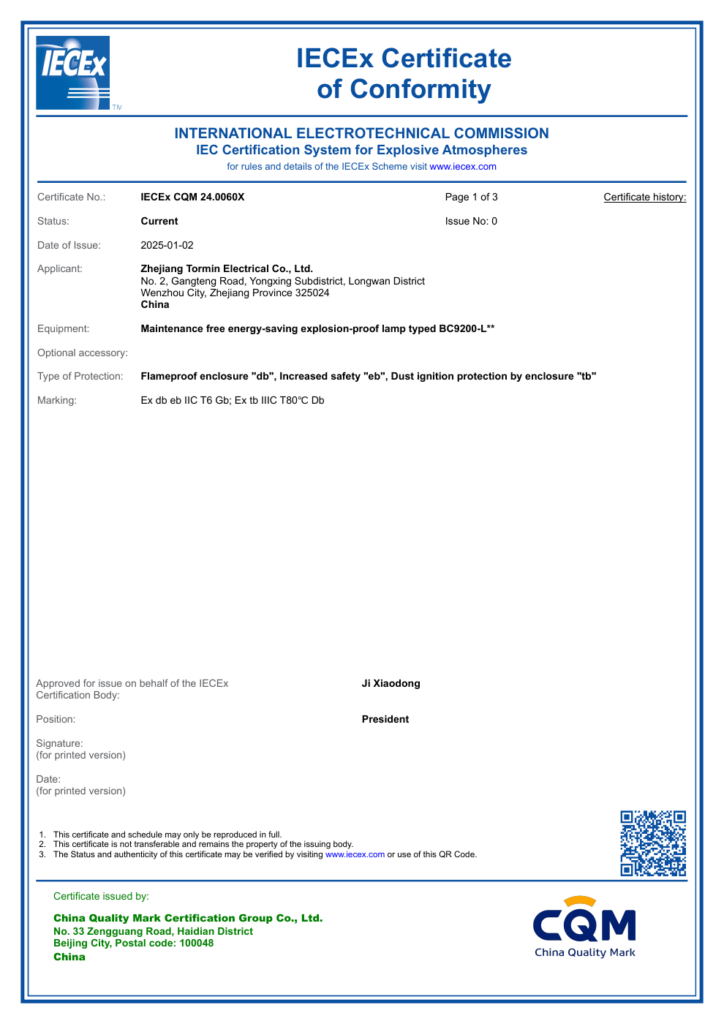 BC9200 — IECEx — IECEx CQM 24.0060X — first-page preview; open the complete PDF for all pages.