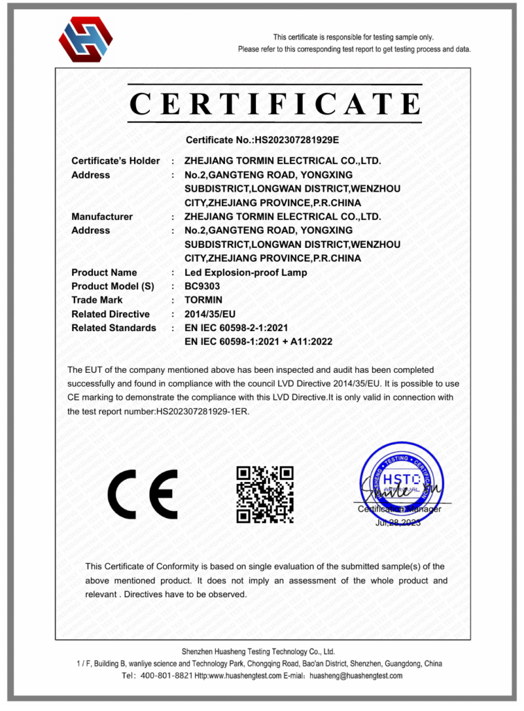 BC9303 — CE LVD — HS202307281929E — first-page preview; open the complete PDF for all pages.