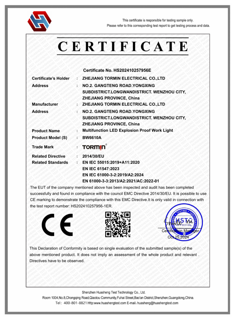 BW6610A — CE EMC — HS202410257956E — first-page preview; open the complete PDF for all pages.
