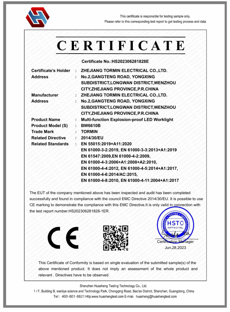 BW6610B — CE EMC — HS202306281828E — first-page preview; open the complete PDF for all pages.