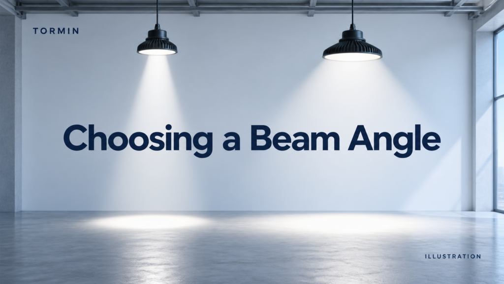 How to Approach High-Bay Beam Angle Selection — conceptual illustration