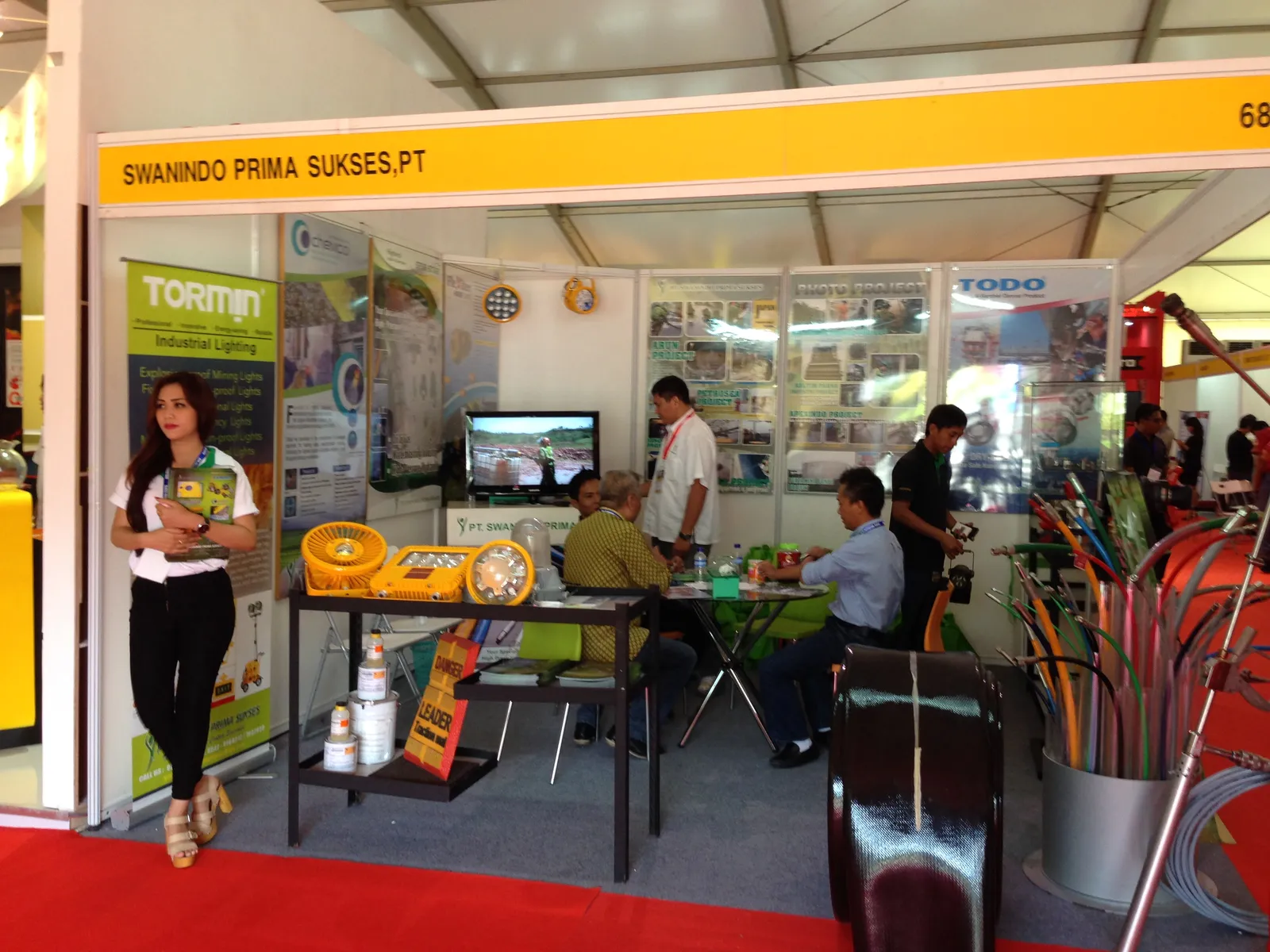 TORMIN display at the Surabaya oil exhibition, 2014.