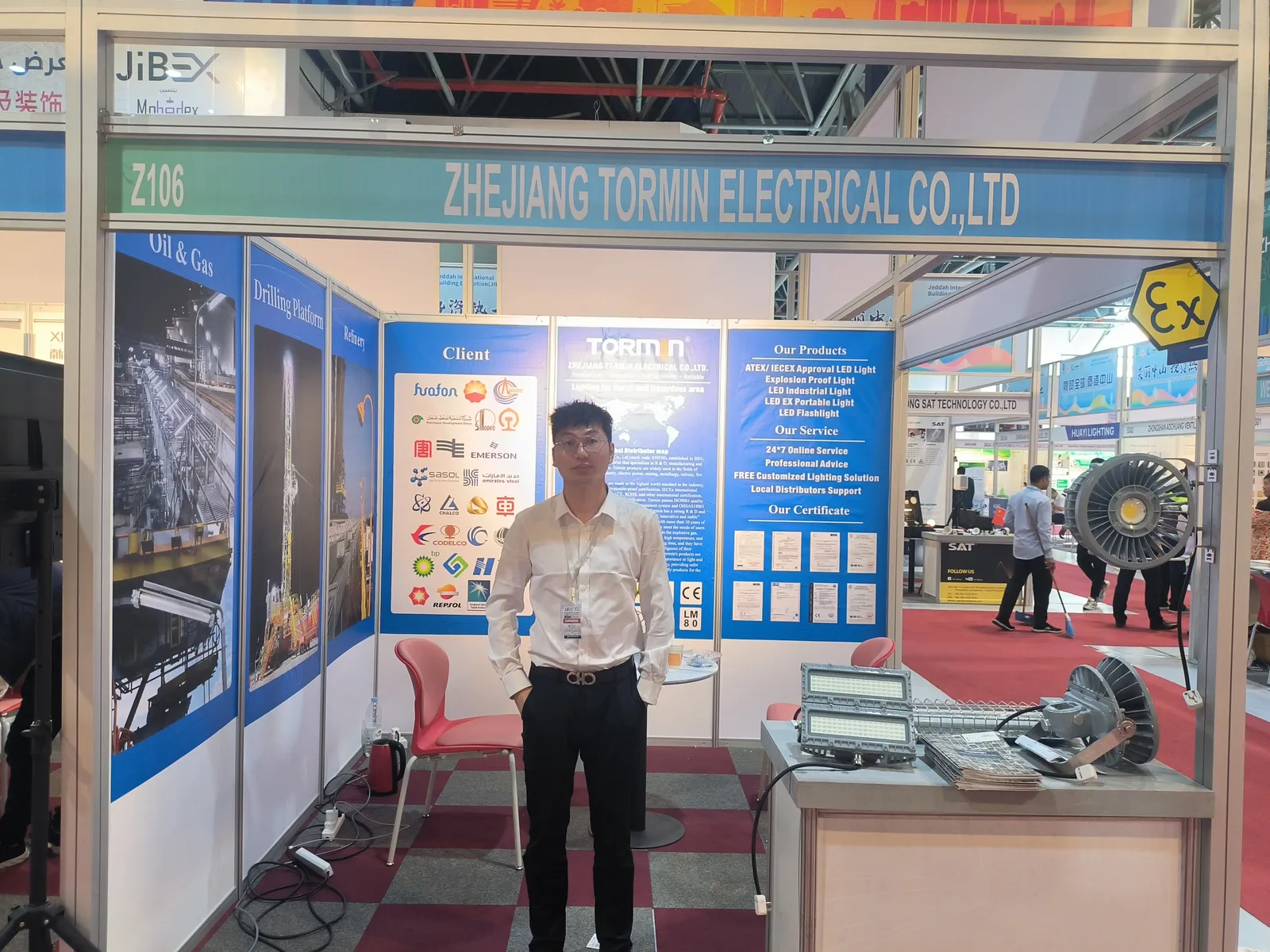 TORMIN exhibition display — Jeddah Exhibition 2023, Jeddah, Saudi Arabia.