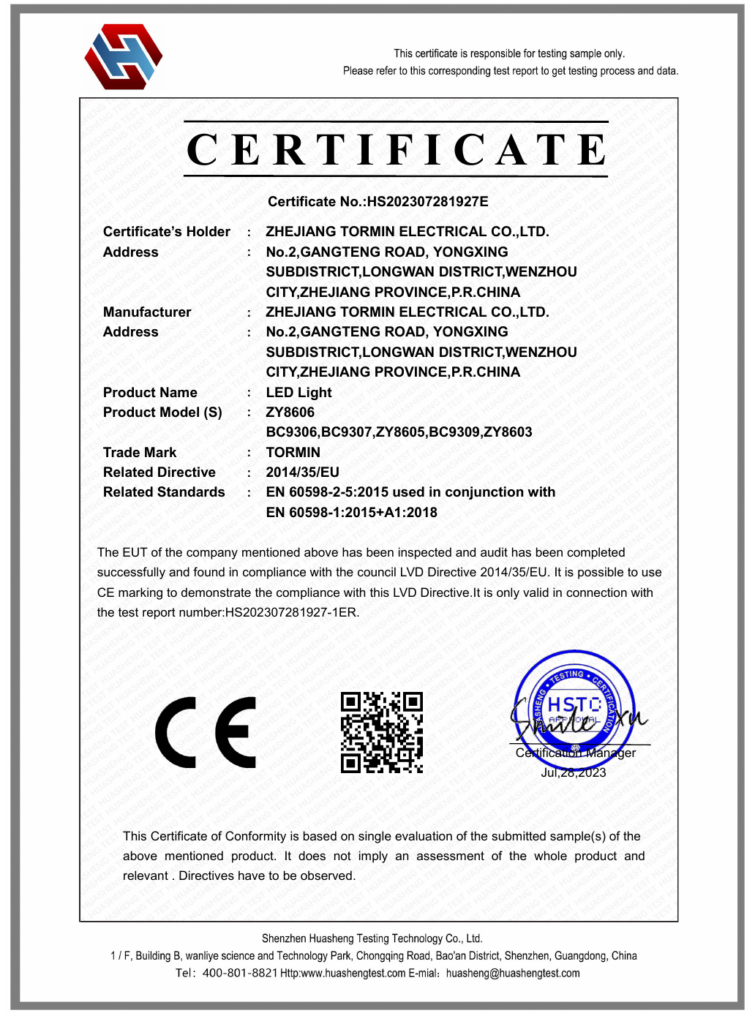 ZY8606 family — CE LVD — HS202307281927E — first-page preview; open the complete PDF for all pages.